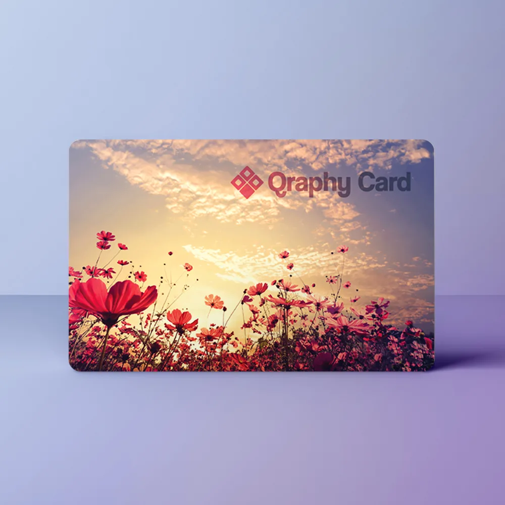 Visitekaart met NFC en QR-Code 7 Bloemenveld jpg