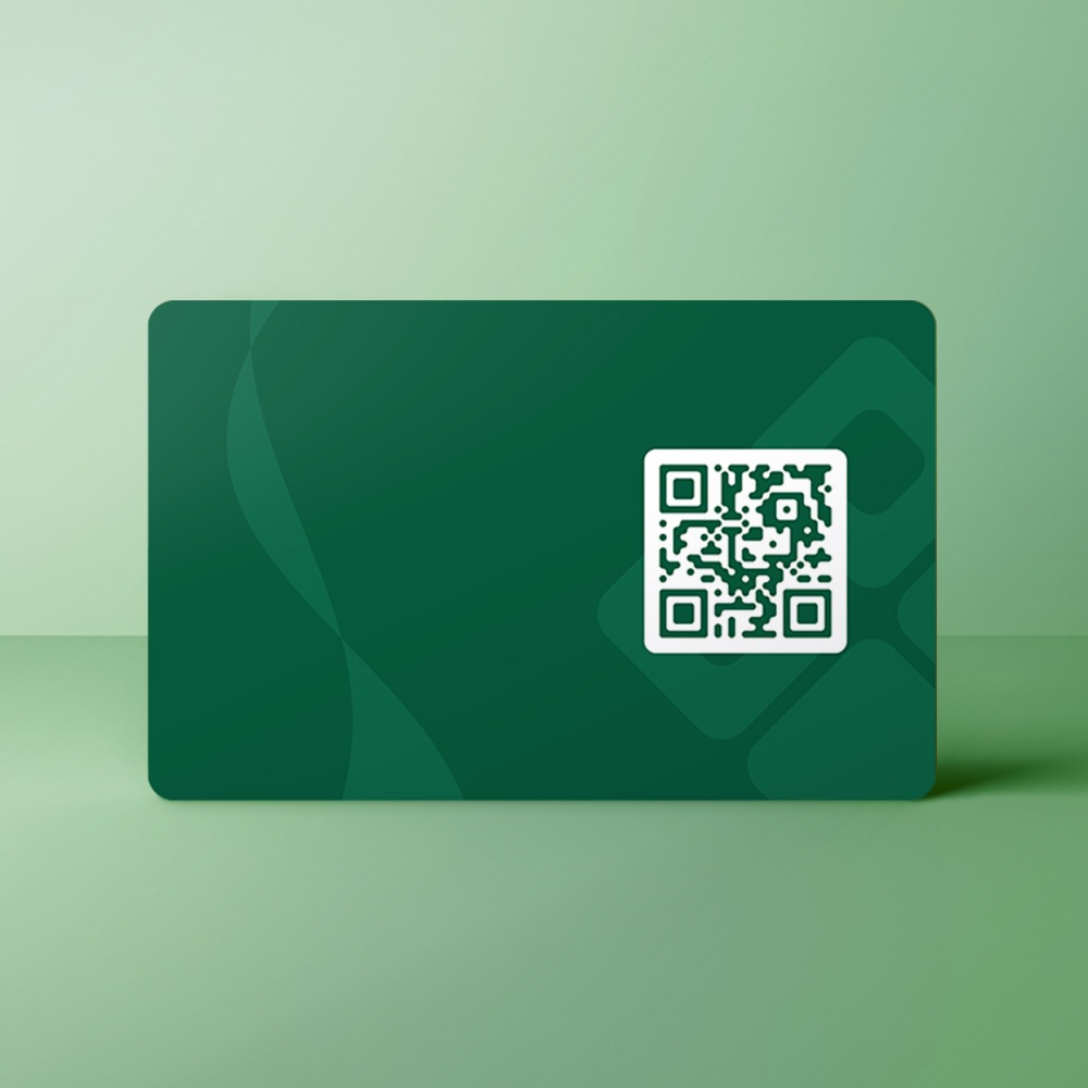 Tap, Deel en Verbind met Qraphy 24 Swirl groen achter