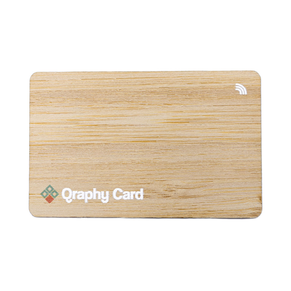 Visitekaart met NFC en QR-Code 5 houtenvisitekaart qr nfc4