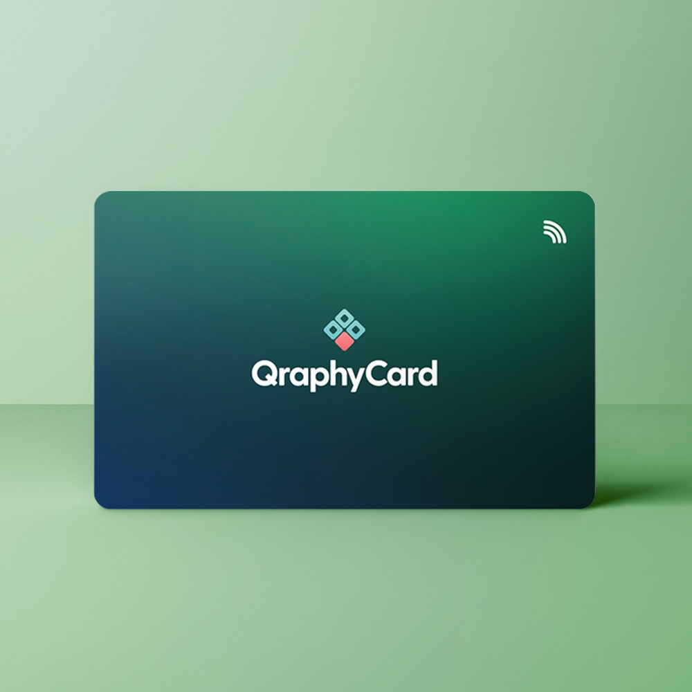 Visitekaart met NFC en QR-Code 3 Gradient groen