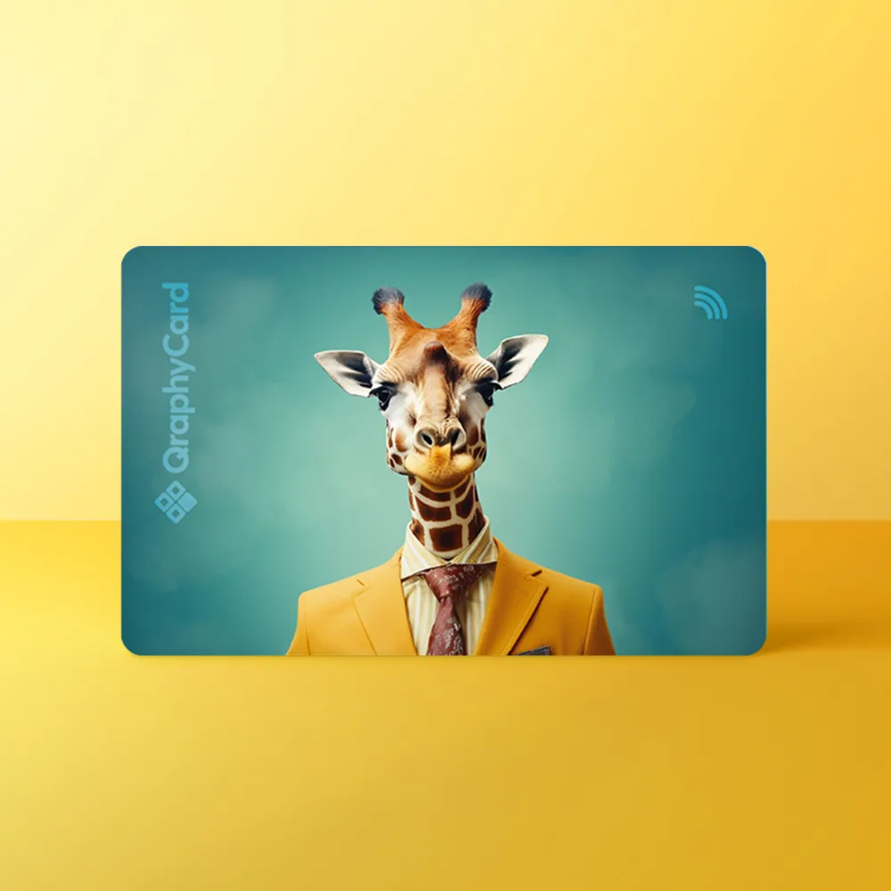 NFC Visitekaart<br>Animals inc. - Giraffe