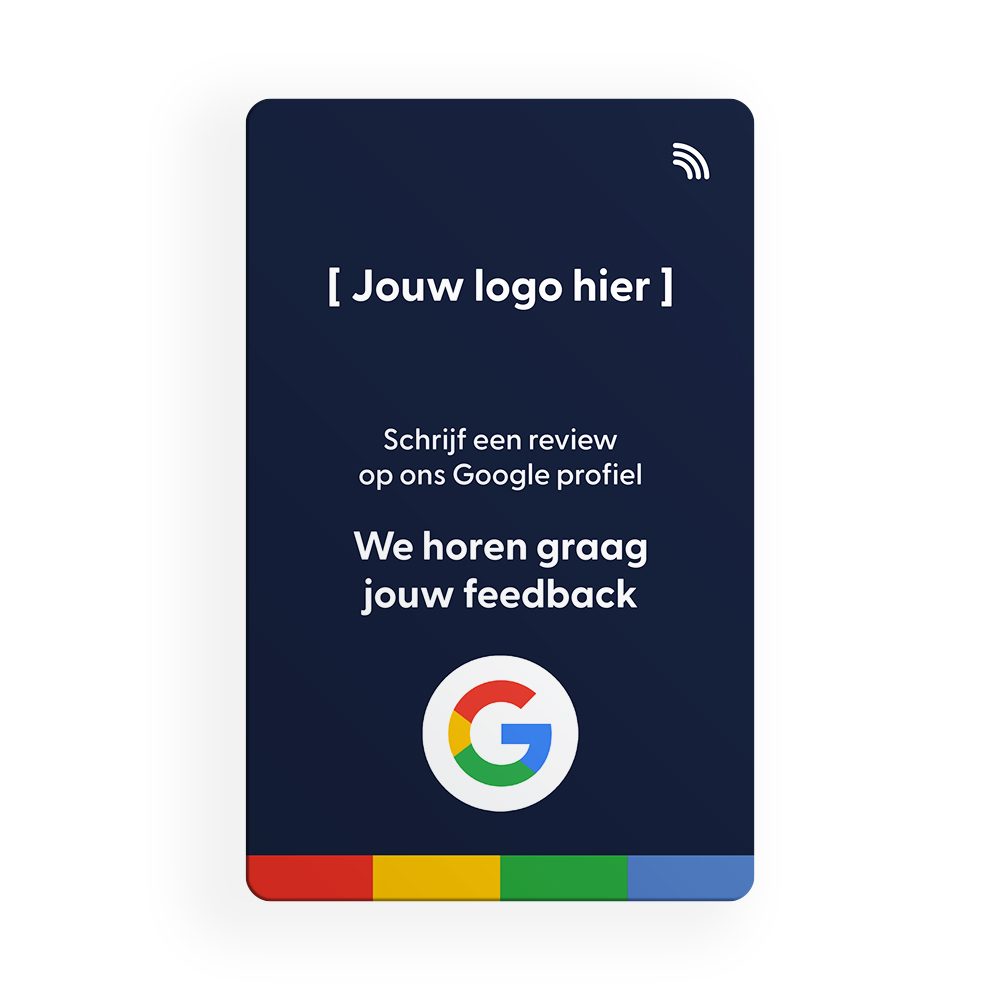 Google Reviewkaart met eigen logo voorbeeld