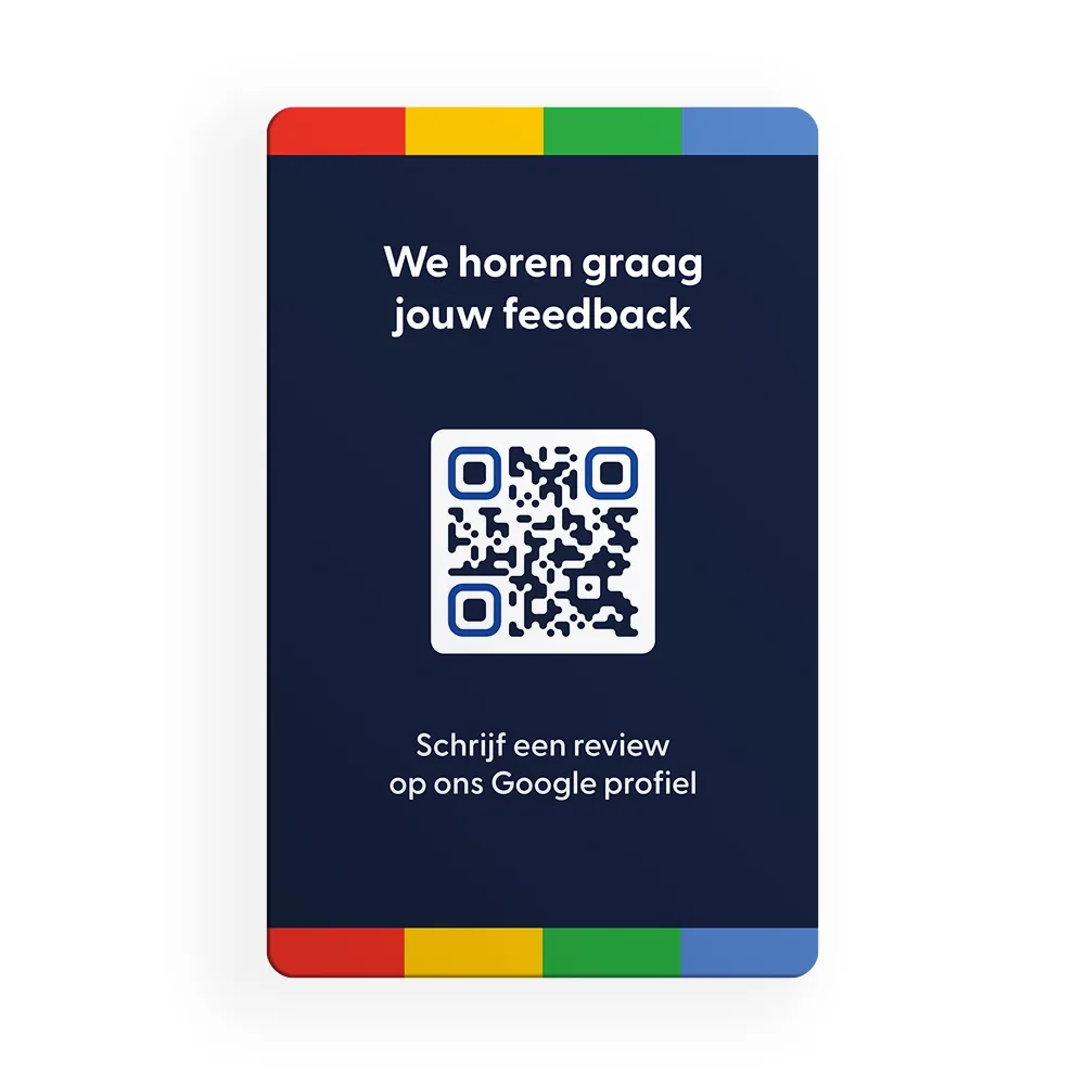 Google Review kaart - Donkerblauw - Eigen Logo - Afbeelding 3