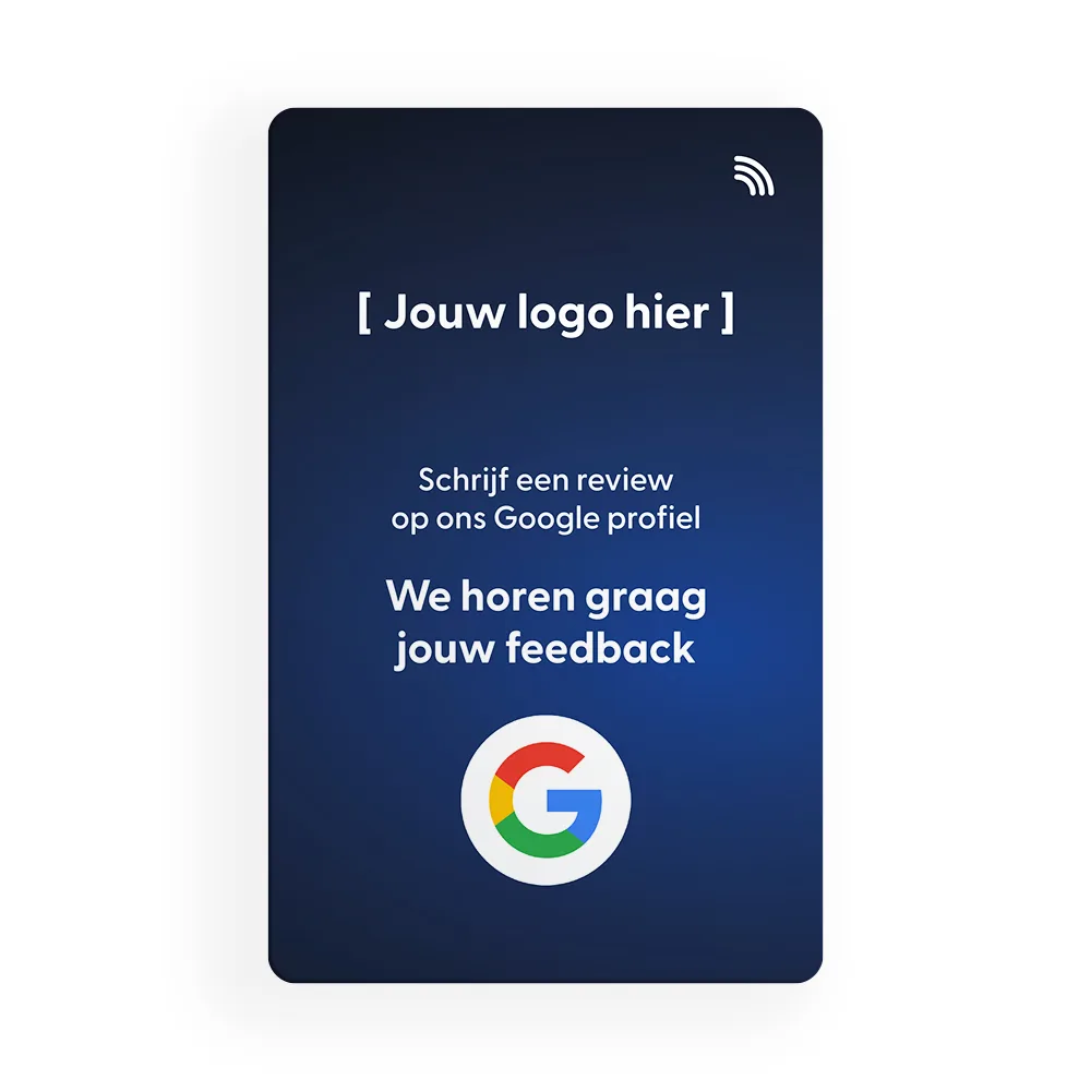 Google Feedback kaart met eigen logo