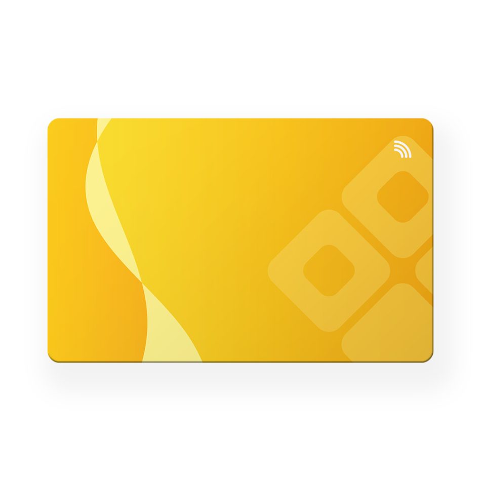 Gele NFC visitekaart
